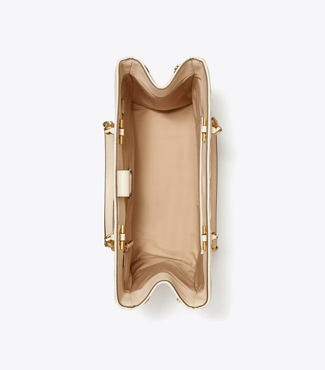 Tory Burch Women's Fleming Soft Chain Tote New Cream