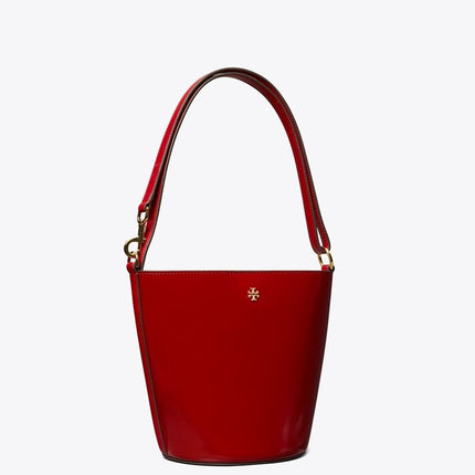 Tory Burch Women's Patent Bucket Bag TORY RED