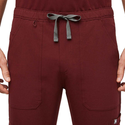 FIGS Men's Cairo Cargo Scrub Pants Burgundy