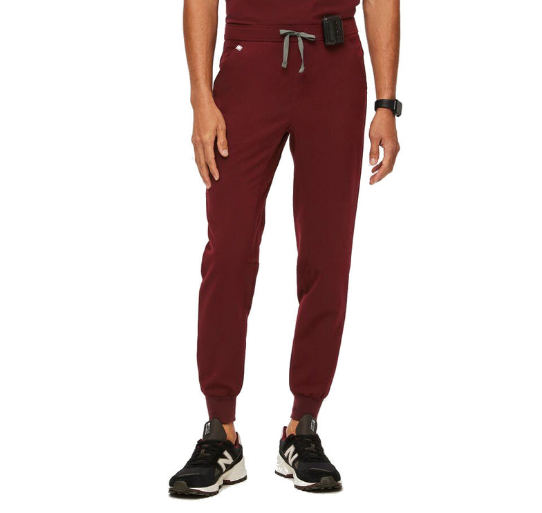 FIGS Men's Tansen Jogger Scrub Pants Burgundy