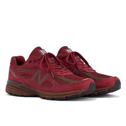 New Balance Made in USA 990v4 Monarch Burgundy with Pumpernickel and Black U990BR4