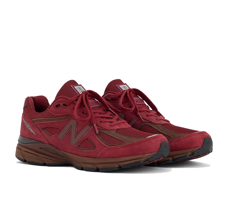 New Balance Made in USA 990v4 Monarch Burgundy with Pumpernickel and Black U990BR4
