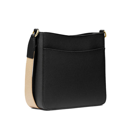 Michael Kors Women's Jet Set Travel Small Messenger Bag Black/Gold