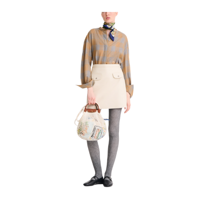 Longchamp Women's Le Pliage Filet L Mesh Bag Ecru