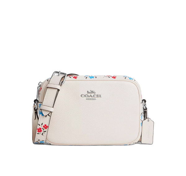 Coach Women's Jamie Camera Bag With Floral Print Silver/Chalk Multi