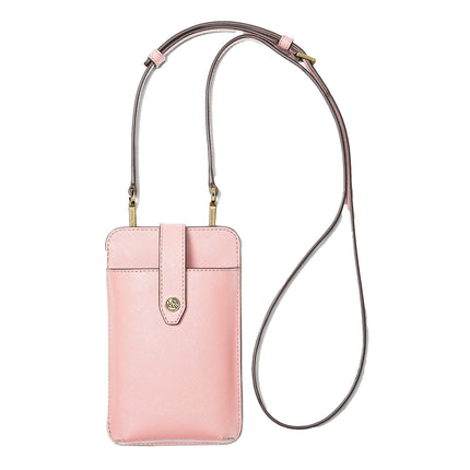 Michael Kors Women's Saffiano Leather Smartphone Crossbody Bag Powder Blush