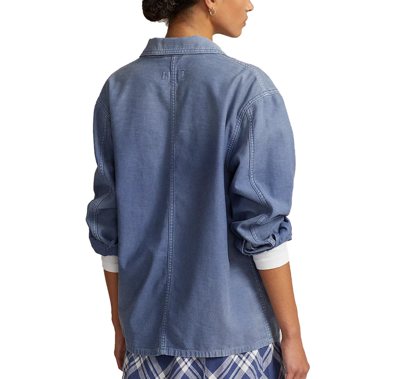 Polo Ralph Lauren Women's Cotton Chore Jacket French Workwear Blue