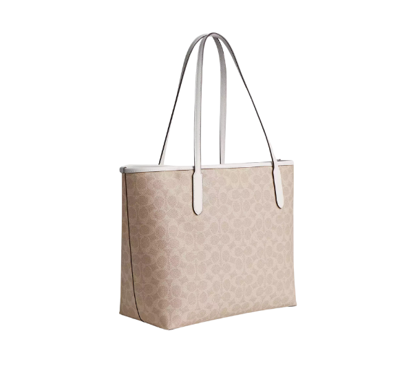Coach Women's City Tote Bag In Signature Canvas Gold/Sand/Chalk
