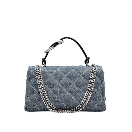 Marc Jacobs Women's The Quilted Denim Dual Convertible Shoulder Bag Denim