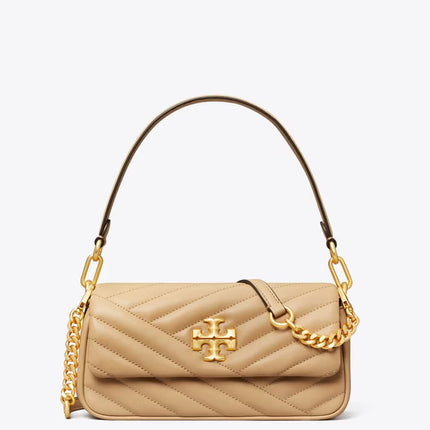 Tory Burch Women's Small Kira Chevron Flap Shoulder Bag Desert Dune