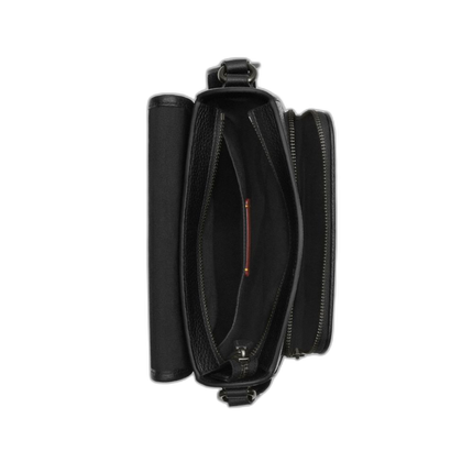 Coach Men's Sullivan Flap Crossbody Bag In Signature Canvas Gunmetal/Charcoal/Black