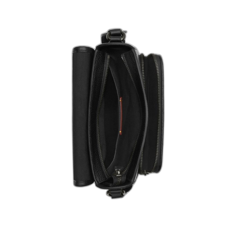 Coach Men's Sullivan Flap Crossbody Bag In Signature Canvas Gunmetal/Charcoal/Black