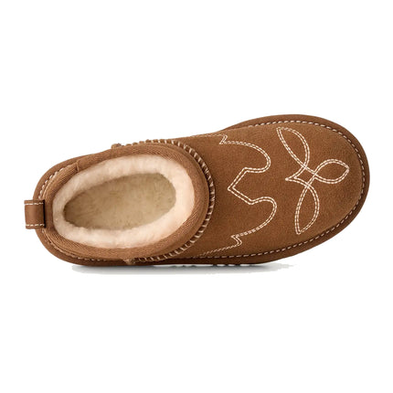 UGG Big Kids' Classic Ultra Mini Western Chestnut