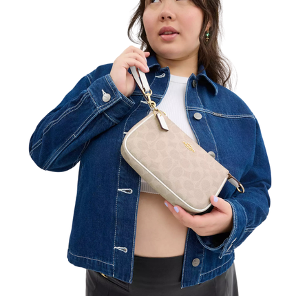 Coach Women's Nolita 19 In Signature Canvas Gold/Sand/Chalk