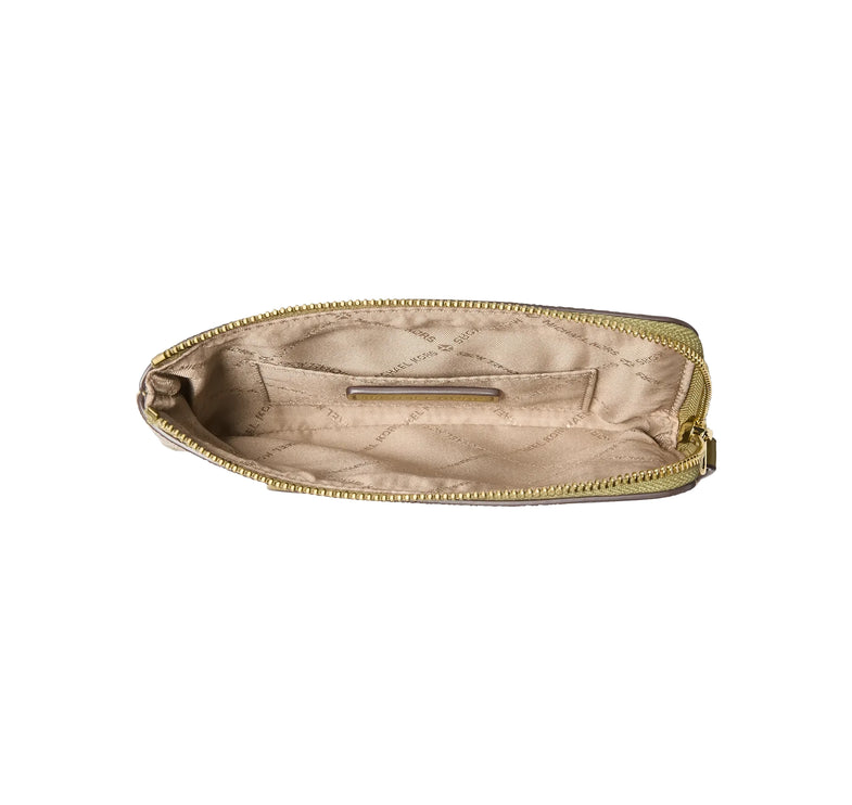 Michael Kors Women's Jet Set Travel Small Signature Logo Wristlet Oregano