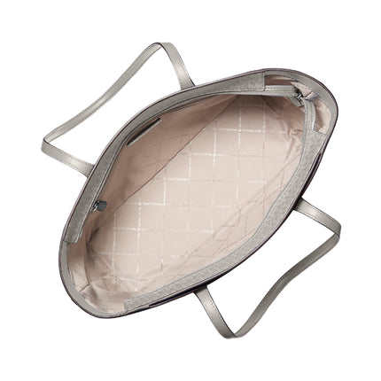 Michael Kors Women's Arden Large Top-Zip Tote Bag Pearl Grey