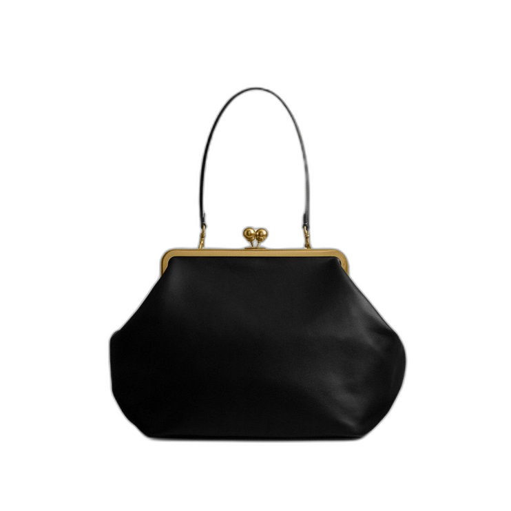 Coach Women's Large Kisslock Frame Bag Brass/Black
