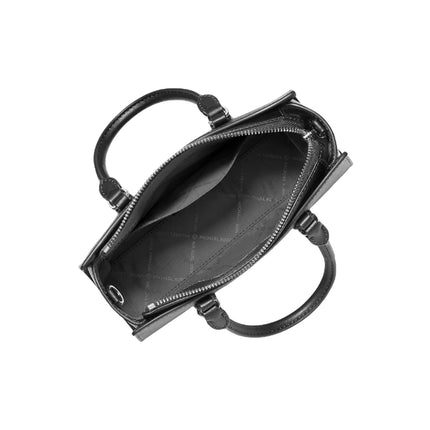 Michael Kors Women's Arden Small Signature Logo Messenger Bag Silver/Black