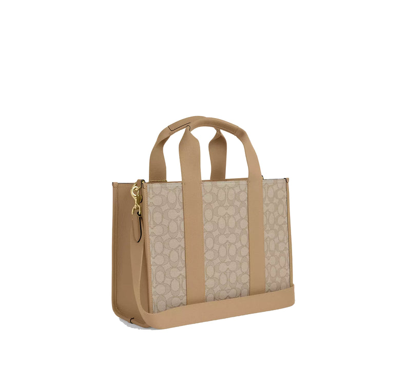 Coach Women's Smith Tote Bag In Signature Jacquard Gold/Light Khaki Multi