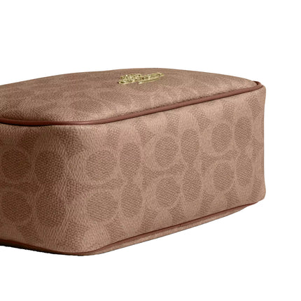 Coach Women's Mini Carey Crossbody Bag In Signature Canvas Gold/Tan/Brown