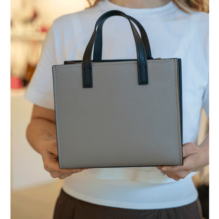 Marc Jacobs Women's Mini Grind Colorblock Leather Tote Grey Multi