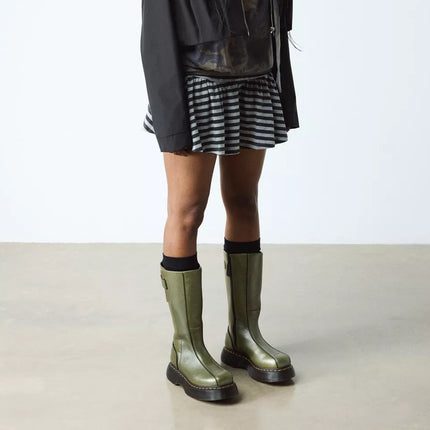 Dr. Martens Women's Buzz Hi Eclipse Leather Boots Olive Green