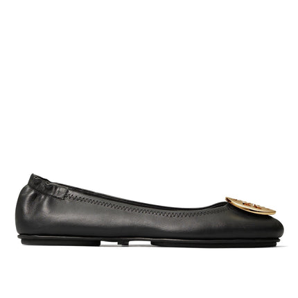 Tory Burch Women's Minnie Travel Ballet Perfect Black/Gold