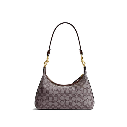 Coach Women's Juliet Shoulder Bag 25 In Signature Jacquard Brass/Oak Maple