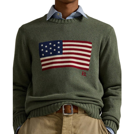 Polo Ralph Lauren Unisex The Iconic Flag Sweater Camouflage Melange