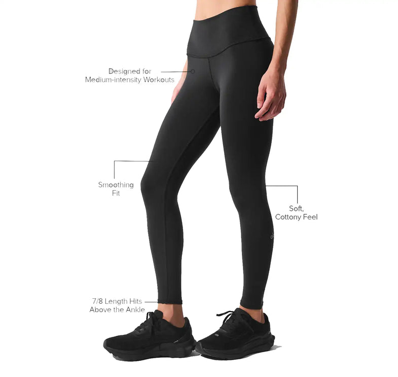 alo Women's 7/8 High-Waist Airbrush Legging Black