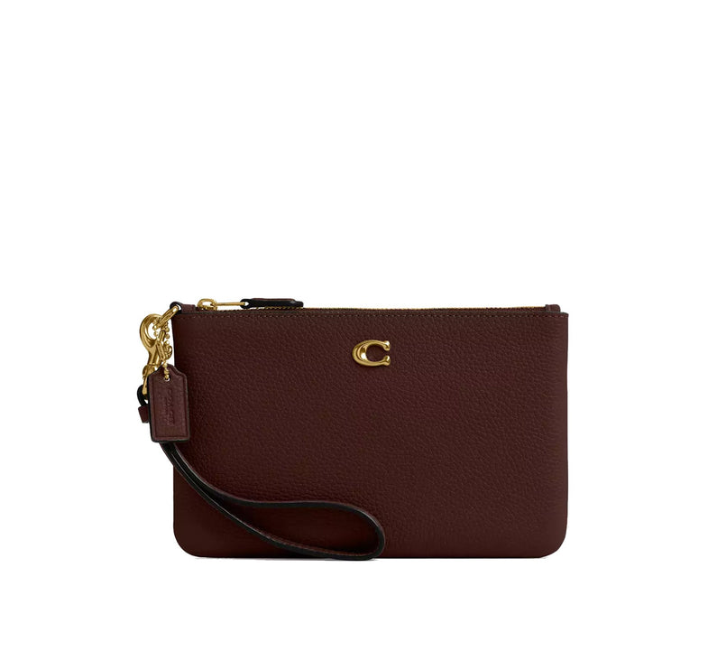 Coach Women's Essential Small Wristlet Brass/Maple