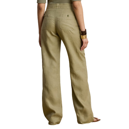 Polo Ralph Lauren Women's Linen Wide-Leg Pant Light Agave