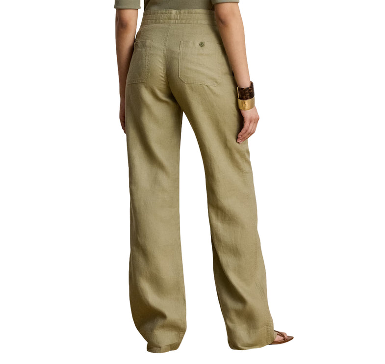 Polo Ralph Lauren Women's Linen Wide-Leg Pant Light Agave
