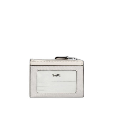 Coach Women's Mini Skinny Id Case In Signature Canvas Silver/White/Chalk