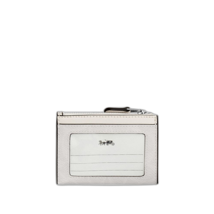 Coach Women's Mini Skinny Id Case In Signature Canvas Silver/White/Chalk