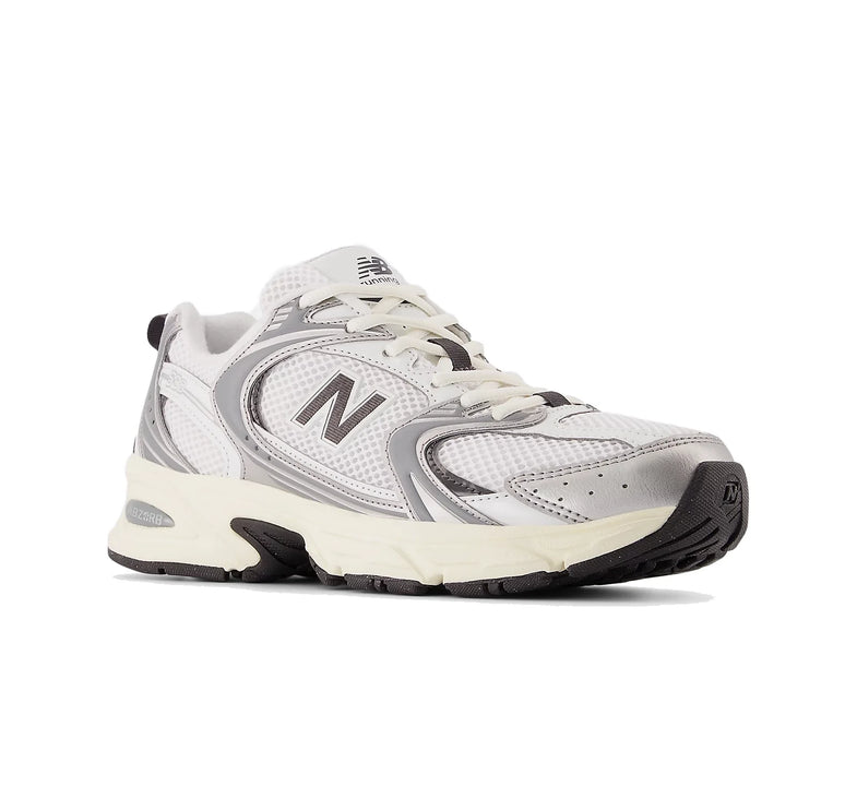 New Balance 530 Silver Metallic with Black Cement U530ESA
