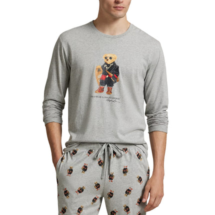 Polo Ralph Lauren Men's Polo Bear Jersey Sleep Set Andover Heather