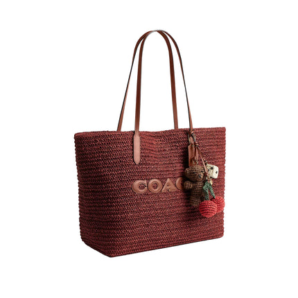 Coach Women's Large City Tote Bag With Charms Gold/Russet
