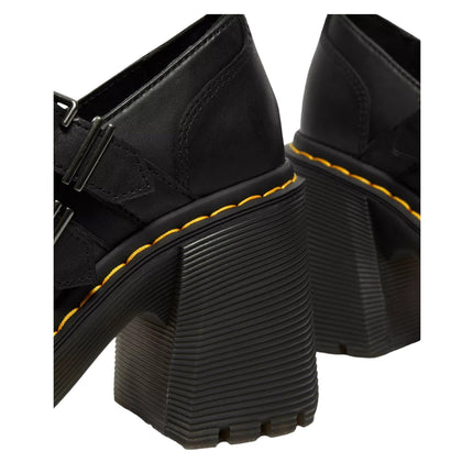 Dr. Martens Women's Eviee Sendal Leather Heeled Shoes Black