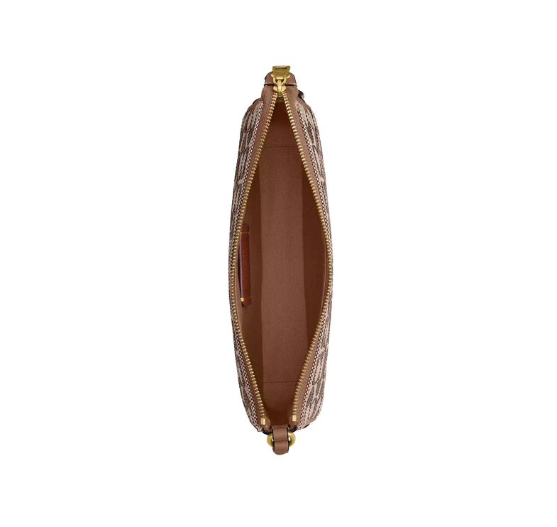 Coach Women's Plaza Bag In Crystal Signature Jacquard Brass/Mushroom