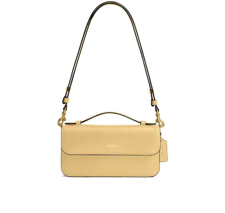 Coach Women's New York Elora Top Handle Crossbody Bag Brass/Vanilla
