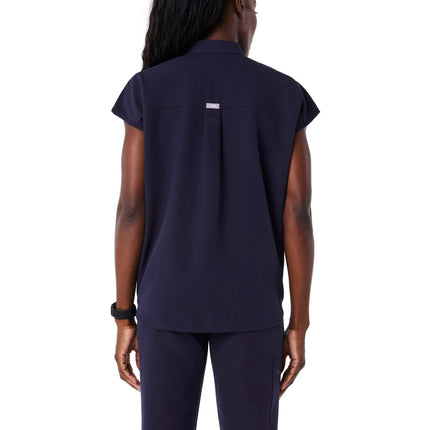 FIGS Women's Rafaela Oversized Scrub Top Navy
