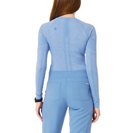 FIGS Women's Salta Seamless Longsleeve Underscrub Ceil Blue