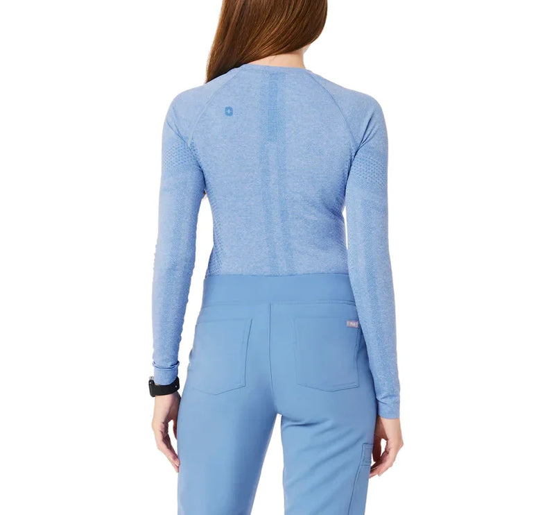 FIGS Women's Salta Seamless Longsleeve Underscrub Ceil Blue