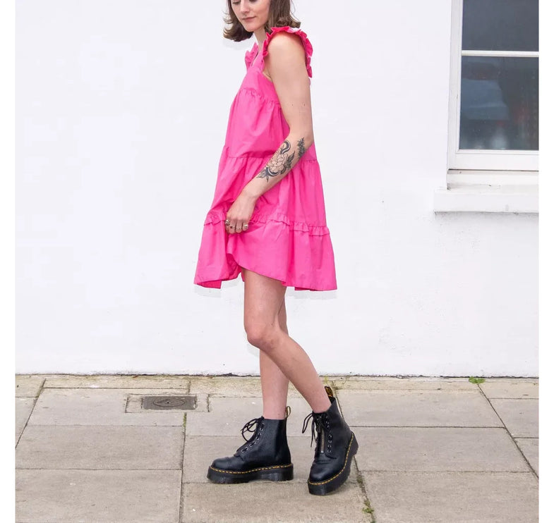 Dr. Martens Unisex Sinclair Millet Nappa Leather Platform Boots Black