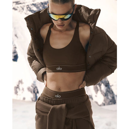 alo Women's Airlift Suit Up Bra Espresso