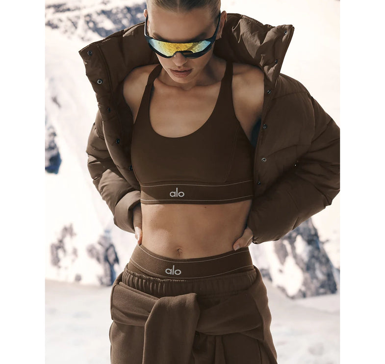 alo Women's Airlift Suit Up Bra Espresso