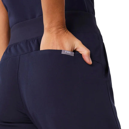 FIGS Women's High Waisted Isabel Wide Leg Scrub Pants Navy