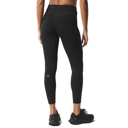 alo Women's Alosoft High-Waist 7/8 Relay Legging Black/White