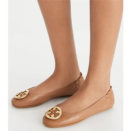 Tory Burch Women's Minnie Travel Ballet Royal Tan/Gold